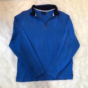 Brooks Brothers Men's Blue Quarter Zip Pullover Size Medium